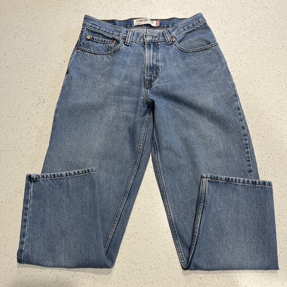 Y2K Levis 560 Jeans Mens Fit 31x30 Blue Light Wash Relaxed 08-2009